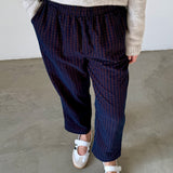 Indi & Cold Navy Elastic Waist Trousers