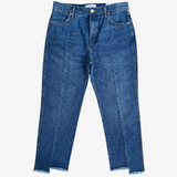 Jean recto con bajo deshilachado MANGO 40