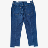 Jean recto con bajo deshilachado MANGO 40