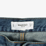 Jean recto con bajo deshilachado MANGO 40