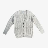Cardigan de punto trenzado beige BROWNIE XXS