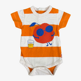 Tiny Cottons 3M orange striped bodysuit