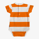 Tiny Cottons 3M orange striped bodysuit