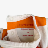 Tiny Cottons 3M orange striped bodysuit