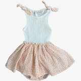White dress with orange flowers Owl 6M