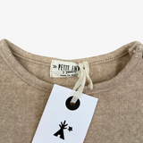 Petit Indi Beige Wool T-shirt 3Y
