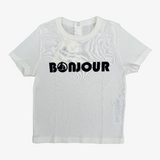 Camiseta blanca Bonjour Petit Bateau 24M