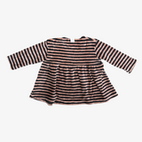 Bean's Barcelona maroon striped dress 6-9M