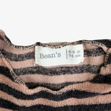 Bean's Barcelona maroon striped dress 6-9M