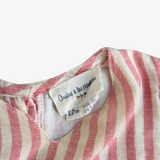 Pink striped short sleeve dress Arsène et les Pipelettes 12M
