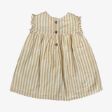 Short-sleeved yellow striped dress Arsène et les Pipelettes 12M