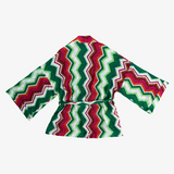 Kimono multicolor de rayas en zigzag SAINT BARTH TALLA ÚNICA