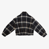 Chaqueta corta de lana a cuadros Massimo Dutti S