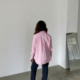 Sézane White and Red Striped Shirt