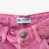 Shorts rosa tiro alto ZARA 36