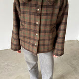 The Tiny Big Sister Grey Khaki Short Coat