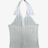 Top semitransparente cuello camisa blanco NAF NAF XL