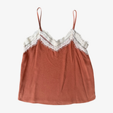 Top tirantes con encaje teja ZARA S
