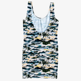 Vestido corto estampado tropical BIZANCE PARIS S
