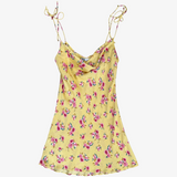 Vestido satinado amarillo ZARA L