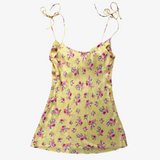 Vestido satinado amarillo ZARA L