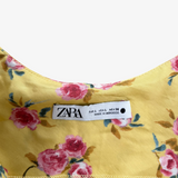 Vestido satinado amarillo ZARA L