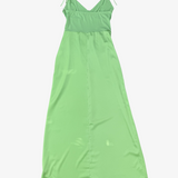 Vestido midi verde con tirantes finos ZARA S