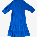 Vestido azul con escote en pico ZARA XS