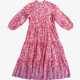 Vestido estampado geométrico rosa ZARA XS