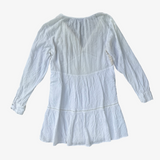 Vestido blanco con encaje en el pecho ZARA XS