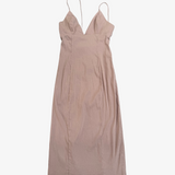 Vestido lino marrón ZARA M
