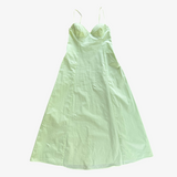 Vestido largo verde lima ZARA XS