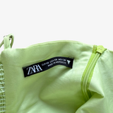Vestido largo verde lima ZARA XS