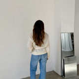 American Vintage White Belted Cardigan