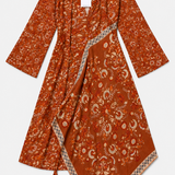 Antik Batik Brown Floral Print Maxi Dress