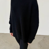Bimba Y Lola Oversized Black Knit Sweater