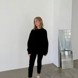 Bimba Y Lola Oversized Black Knit Sweater