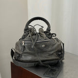 Balenciaga Giant Brogues Covered Pompon Bag