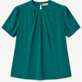 Bimani Teal Pleated Blouse