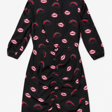 Bimba y Lola Lip Print Ruched Dress