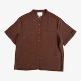 Blusa marrón manga corta Sézane 34