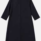 COS Navy Bow-Neck Long Sleeve Dress