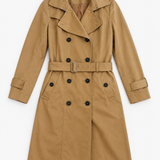 Comptoir des Cotonniers Beige Double-Breasted Trench Coat