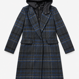 Desigual Check Hooded Coat