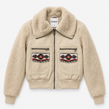 Desigual Shearling Detail Bomber Jacket