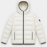 Ecoalf White Hooded Puffer Jacket