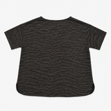 Essentiel Antwerp Black Textured Short-Sleeve Top