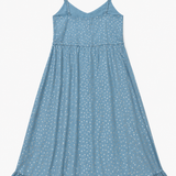 Essentiel Antwerp Light Blue Metallic Dot Maxi Dress