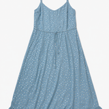 Essentiel Antwerp Light Blue Metallic Dot Maxi Dress