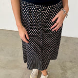 Falda negra con estampado floral Grace & Mila